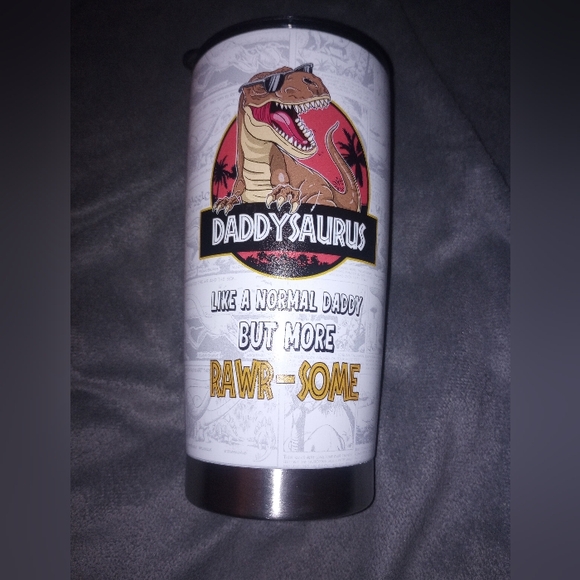 Daddysaurus Hot & Cold 20 oz Travel Mug NWOT - Picture 5 of 7